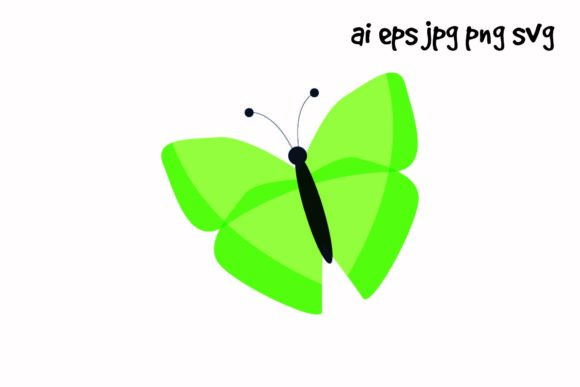Butterfly Flat Illustration Ai EPS SVG: A Versatile Graphic for Crafts and Commercial Projects