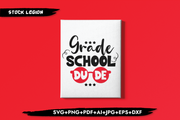 Grade School Dude: A Versatile Graphic Design Asset for Crafts and Graphics