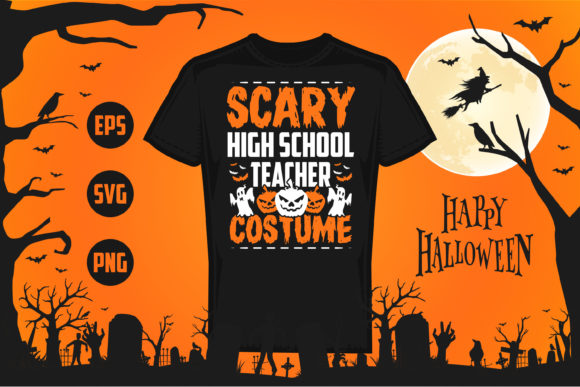 Halloween Design - High School Teacher: A Versatile Graphic Asset for Content Creators