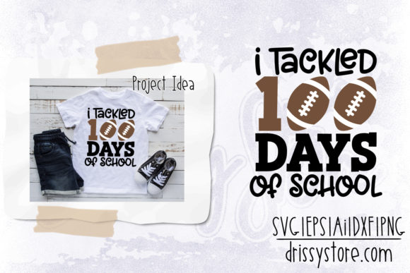 I Tackled 100 Days of School: A Versatile Graphic Design Asset for Crafts and Branding