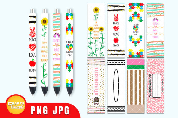 Teacher Pen Wrap Bundle: A Versatile Graphic Design Asset for Crafts